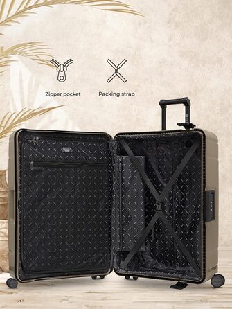 Набір валіз REDOLZ Hartschalen 3-ті: міцний поліпропілен, TSA-замок, 4 колеса, для жінок та чоловіків (Essentials 15)