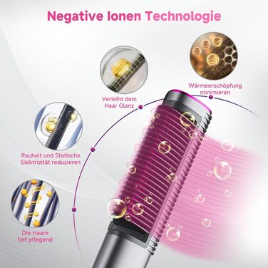 Гладенька щітка-випрямляч з LED дисплеєм, захист від опіків, швидкий нагрів за 30 секунд, професійний випрямляч для волосся з 9 температурними режимами (125°C-215°C), сірий