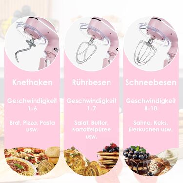 Кухонний комбайн Kitchen in the box: 6 л, 1300 Вт, 10+ швидкостей, з набором насадок (крюк, віночок, гак)