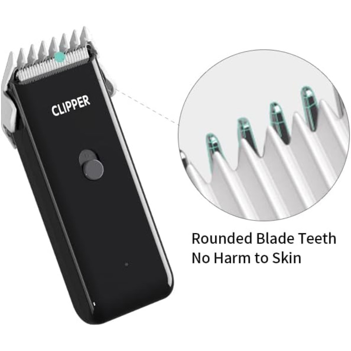 Електрична машинка для стрижки собак Favrison, для собак та котів, USB, бездротова, водонепроникна (чорний)