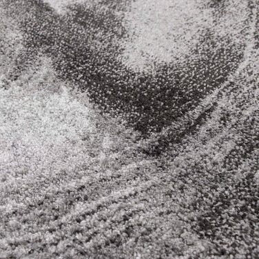 Килимок Kurzflor з коротким ворсом для вітальні, спальні та дитячої кімнати. Сучасний дизайнерський килимок TC-Fashion 6114 в сірому кольорі (Circle Grau, 140x200 см)