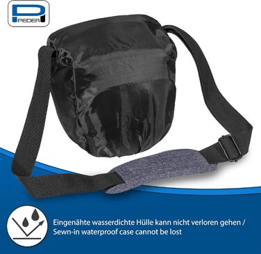 Сумка для камери Pedea: стильна модель для DSLR/SLR/System Camera з дощовиком, сіра