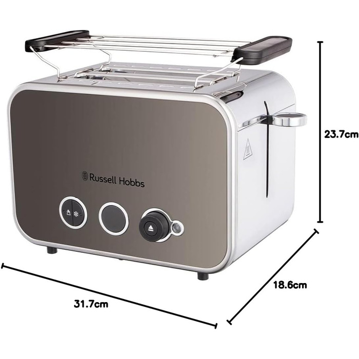 Чайник Russell Hobbs Distinctions з нержавіючої сталі 1,5л (з функцією скороварки, фільтром від накипу, оптимізованою носиком, зовнішнім індикатором рівня води) 26422-70