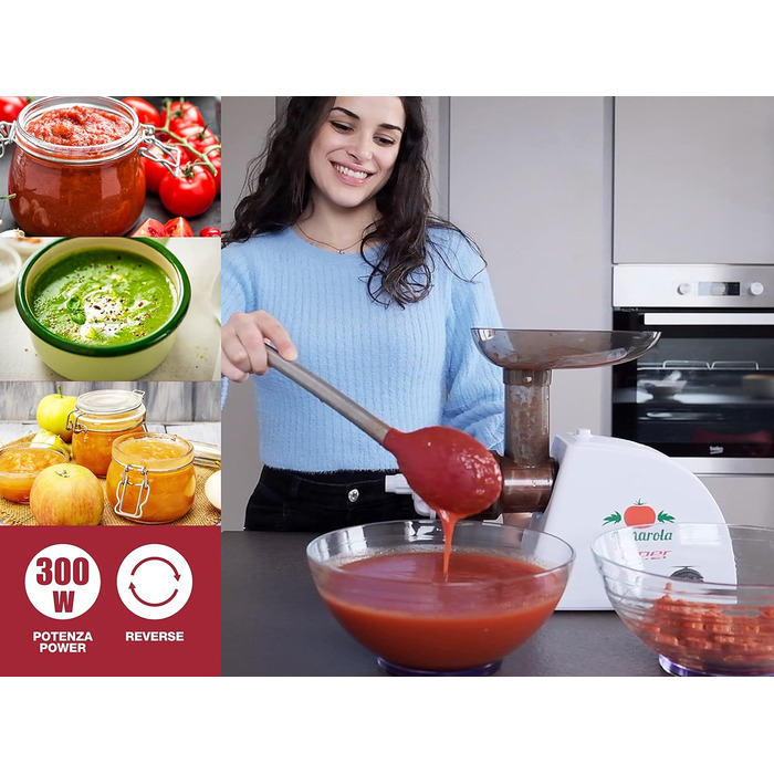 М'ясорубка електрична BEPER P102ROB200 з нержавіючої сталі 1200 Вт + Томатотерка (300 Вт)