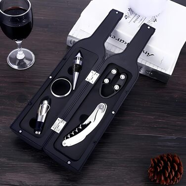 Набір викруток для вина, 5 шт. з пробкорізами та затискачами для пляшок. Подарунковий набір сомельє.