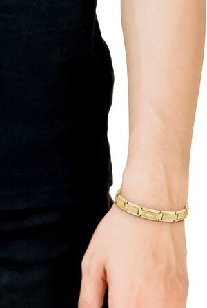 Браслет Lacoste STENCIL для чоловіків з застібкою-кнебелем, колекція STENCIL, нержавіюча сталь (золотий колір)