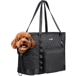 Транспортна сумка для собак Pecute, чорна XL (43x35x20 см), до 6 кг