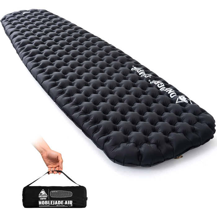 Каремат надувний OneTigris NOBLEJADE 10 см для кемпінгу, туризму, автомобіля (R-7.3) з помпою