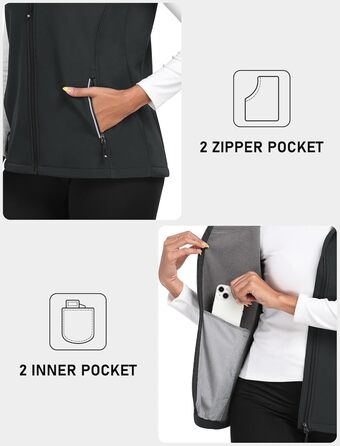 Жіноча софтшеллова жилетка MoFiz для активного відпочинку: трекінг, вандерінг, біг. Сіра, M