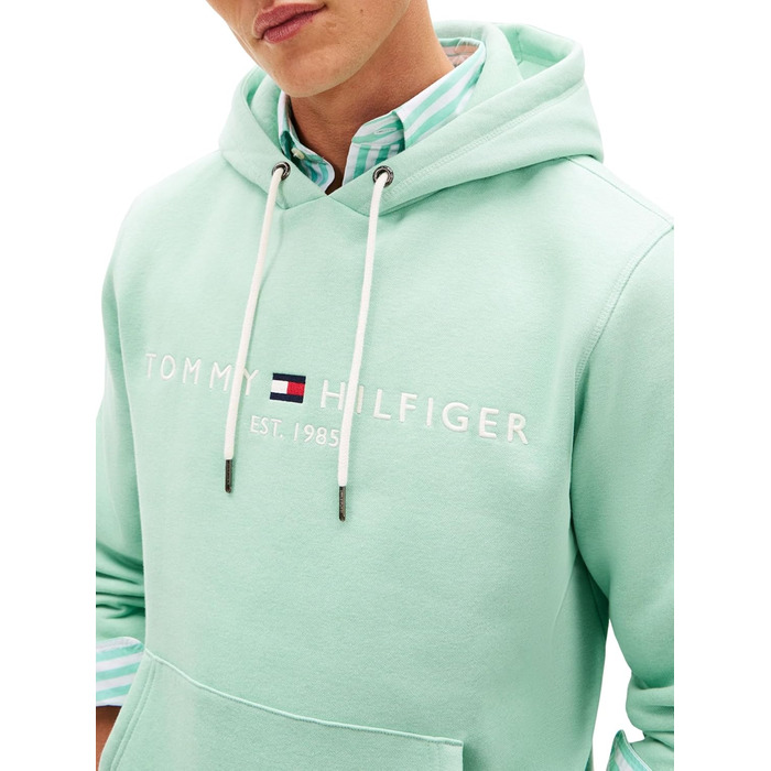 Чоловічий худі Tommy Hilfiger з капюшоном та логотипом, колір Green (Crushed Mint), розмір M