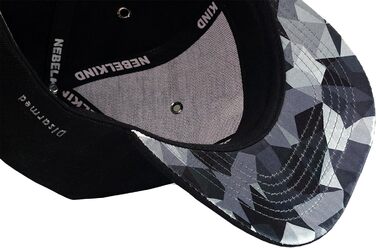 Кепка Snapback Nebelkind для чоловіків та жінок, чорна, універсальний розмір, регульована, unisex, стильна бейсболка в стилі streetwear, ретро