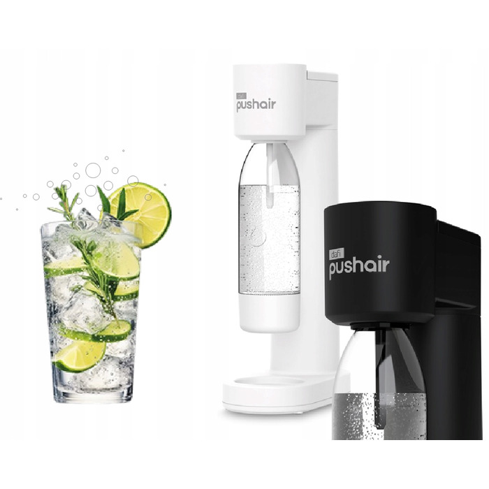 Сифон для води Dafi PushAir (чорний) + балон CO2 + пляшка для газування 0,7 л