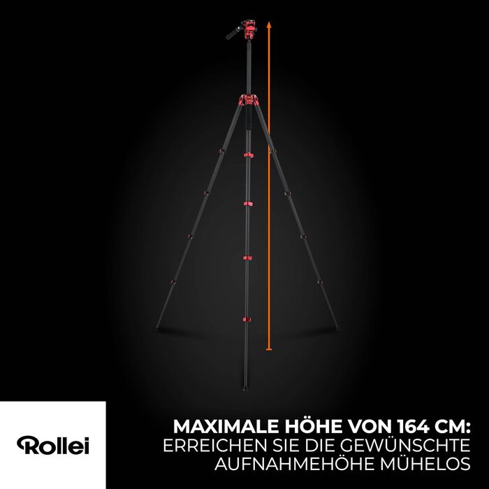 Карбоновий відеоштатив Rollei Easy Traveler Video: навантаження 4,5 кг, висота 164 см, ультралегкий та компактний