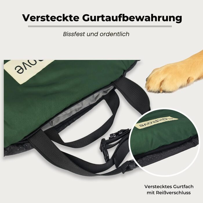 Водонепроникна підстилка для собак на 110х68 см – неслизька килимок для собак, миється – ідеально для подорожей, авто та активного відпочинку (зелений)