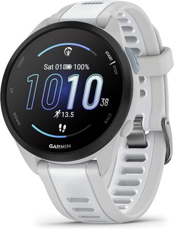 Garmin Forerunner 165 43mm: Розумний годинник для бігу з AMOLED екраном, до 11 днів роботи, 25+ спортивних функцій, рекомендації тренувань та моніторинг здоров'я