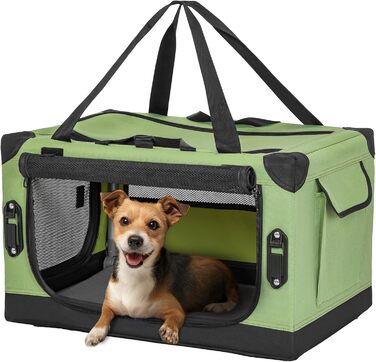 Транспортна переноска для собак та котів Petsfit, складана, для подорожей та авто, XS, зелена