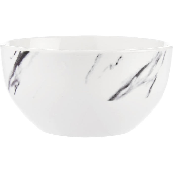 Набір посуду American Atelier Marble Coupe 16 предметів - Білий фарфоровий сервіз для вечері, обідні та десертні тарілки, чашки та піали. Ідеальний подарунок!