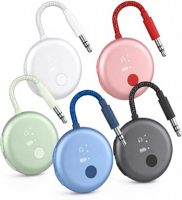 Bluetooth-адаптер для літака Avantree SoundJet R1 для AirPods та бездротових навушників, 25 годин роботи (набір з 7 шт, 5 кольорів)