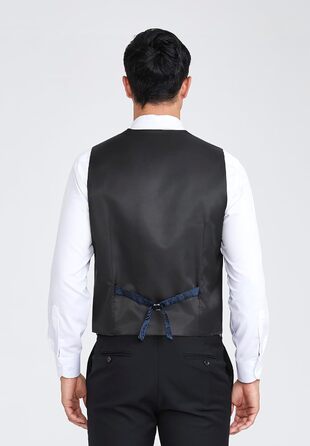 Чоловічий жилет Enlision з паєтками, краватка та нагрудний хустинка - комплект для весілля, вечірки, ділових зустрічей, XS-6XL, Морський блакитний