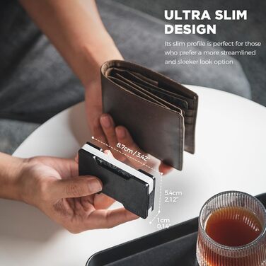 Клатч-органайзер для карт чоловічий VULKIT з металевою кліпсою для грошей, RFID захистом, тонкий, зелений (ретро шкіра чорний)