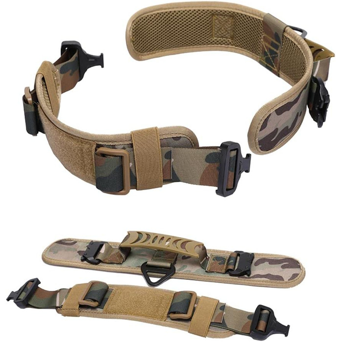 Тактичний нашийник для собак з контролем, 7 см, з двома пряжками, для великих собак (відбиваючий, чорний)