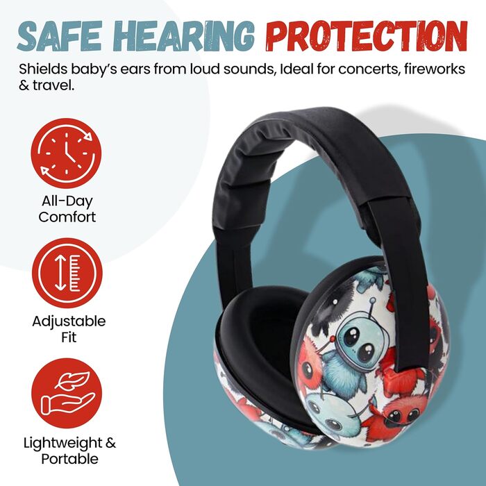 Навушники для захисту від шуму для малюків ME&LIO (0-24 місяці) - для подорожей, сну, аутизму та сенсорної чутливості, SNR 25dB, сертифіковані