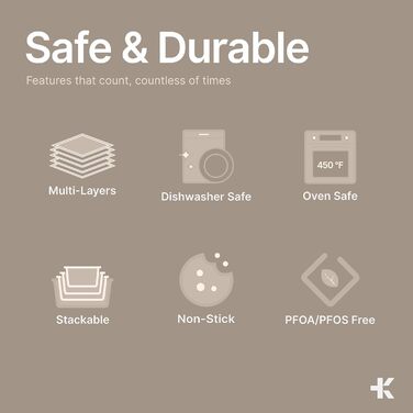 Набір для випічки Bakken Swiss 6 шт. - Антипригарні форми для випічки з вуглецевої сталі з білим мармуровим покриттям