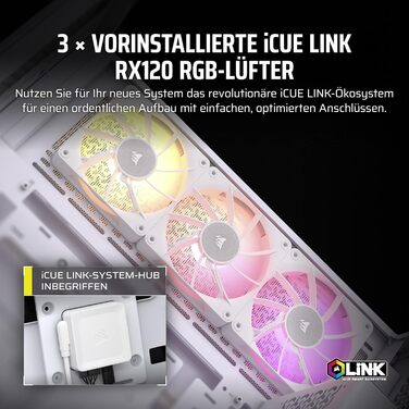 Корпус ПК CORSAIR 3500X Mid-Tower ATX з панорамним склом, білий, з 3 вентиляторами RS120, сумісний з перевернутим розташуванням материнської плати