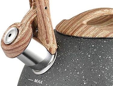 Чайник електричний Klausberg з нержавіючої сталі 2.8L з мармуровим покриттям, сірий KB-7369