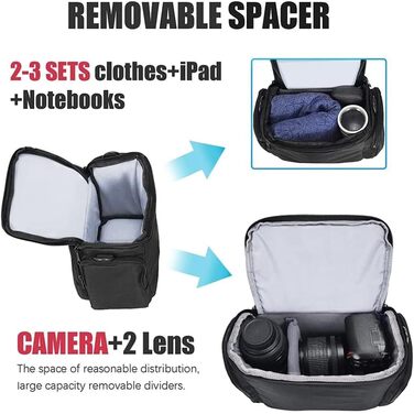 Чохол для камери сумісний з Canon, Nikon, Sony: водонепроникний, компактний, чорний