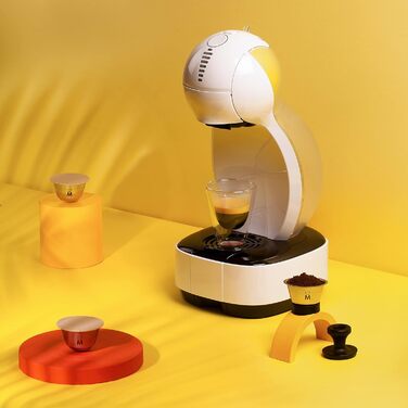 Madam - Refillable and reusable capsule, compatible with Dolce Gusto. Stainless steel and food-grade silicone. 100% Made in Italy. Pack of 2 coffee pads