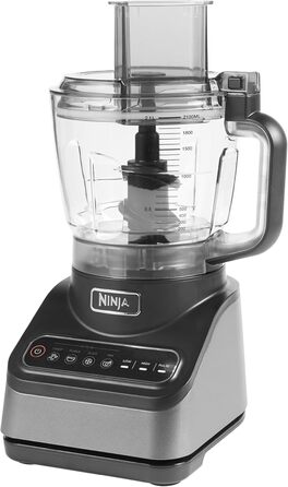 Ninja Food Processor with 4 programs; Chopping, Pureeing, Slicing, Mixing & 3 manual speeds, 2.1L bowl, chopping, slicing & dough blades, 850W, dishwasher safe, Black BN650EU Food Processor