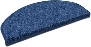 Килимок на сходинки Floordirekt 15 шт., 65x23 см, темно-синій (Лондон), самоклеючий, для внутрішніх сходів