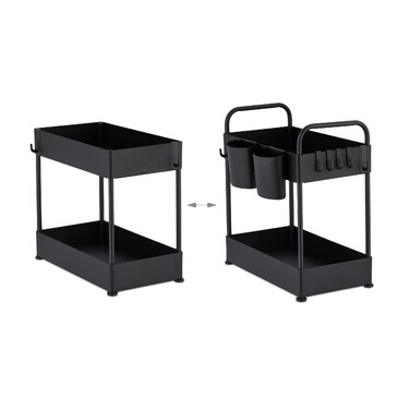 Relaxdays Under Sink Shelf with 2 Shelves