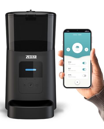 Автоматичний годівник для котів та собак Zedar A600, 6 літрів, з керуванням через APP, з нержавіючої сталі