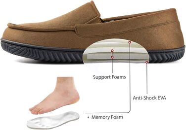 Чоловічі домашні тапочки RockDove Alexander з дихаючим фетровим підкладкою та неслизькою підошвою з піни EVA, 43 EU, Коричневий