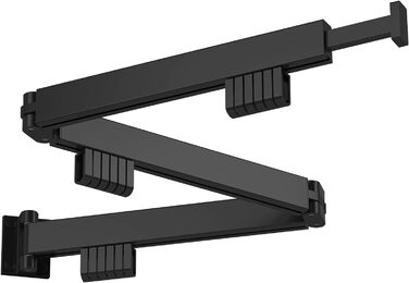 Висувний сушильник для білизни настінний з гачками, компактний для балкона, ванної кімнати, спальні (білий)