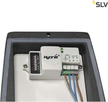 SLV Wall Lamp MERIDIAN BOX with Motion Sensor | for effective outdoor lighting of walls and entrance areas | LED Spotlight, Wall Light, Outdoor Light, Garden Light, Path Light | E27, 25W max