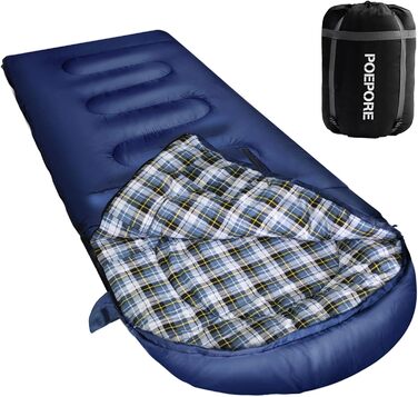 Спальний мішок POEPORE Outdoor 3-4 сезони, фланель, 230x90 см, для дорослих