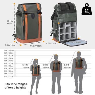 Рюкзак для камери Tarion: водонепроникний, з відділенням для 14