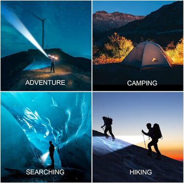 ERAY LED ліхтар-прожектор 11000 лм, акумулятор 9600 мАг, 6 режимів, водонепроникність IPX4, Power Bank, для кемпінгу, туризму, надзвичайних ситуацій, активного відпочинку