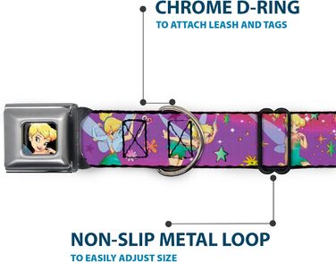 Нашийник для собак з кріпленням для безпеки в авто, фіолетовий, 9-15 дюймів, ширина 2.5 см