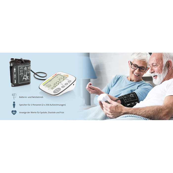 Тонометр на плече ETA для 2 осіб, пам'ять 2x250 записів