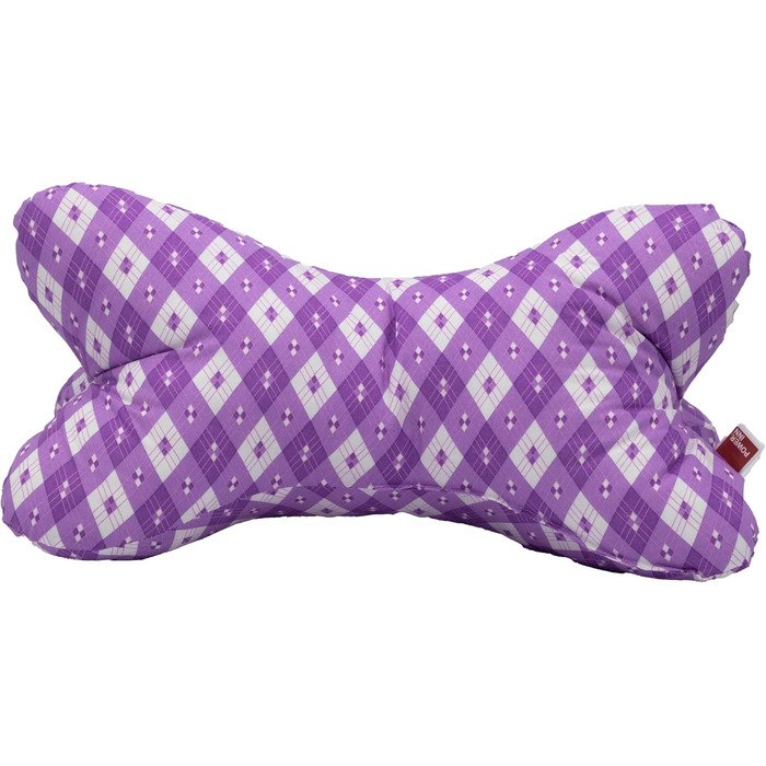 POWER INN Велике подушко-підголівник для читання 44x23 см | Подушка-підголівник як книжка-підставка та подушка для читання | Можна прати при 60°C з високоякісного дизайнерського друку 100% бавовни (бавовна, фіолетовий) Фіолетова бавовна