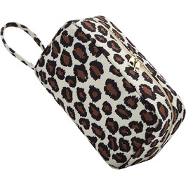 Жіноча косметичка-органайзер з корду, подорожі, зелений леопардовий принт (Leo-2)