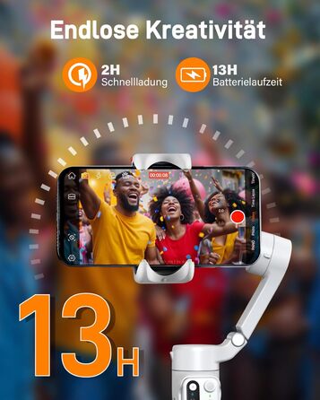 Hohem iSteady V3 - Стабілізатор для смартфона з контролером, AI-трекером та розсувним штативом, 3-осьовий