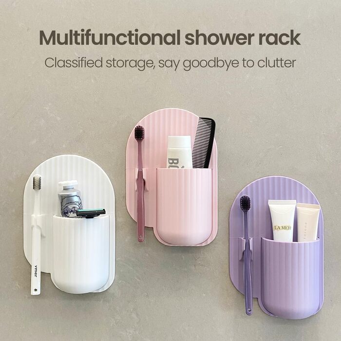 Silicone Shower Toothbrush Holder, Suction Cup, Shower Box Tool, Bathroom Tool, Suction Cup for Walls or Mirrors, Silicone is Waterproof and Removable for Reuse, Yellow