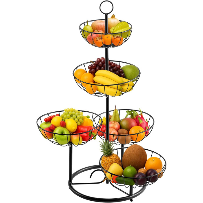 Багатоярусна підставка для фруктів та овочів - металева етажерка для кухні