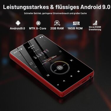 MP3 плеєр SWOFY з Bluetooth та WiFi, 4.0