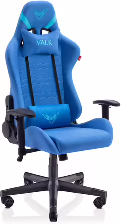 VALK Nyx - Fabric Gaming Chair, Gamer Chair (Breathable Soft Fabric, 160° Recline Angle, 2D Armrests, Ergonomic) Desk Chair, Office Chair (Sapphire Blue) Sapphire Blue Fabric